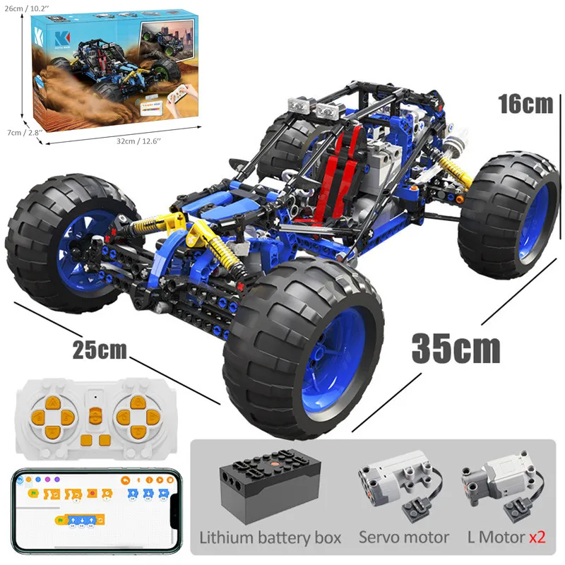 

Technic RC Car Bricks Off-Road Racing Cars Remote Control APP Programming Toys Truck MOC Building Blocks For Children's Toys 6