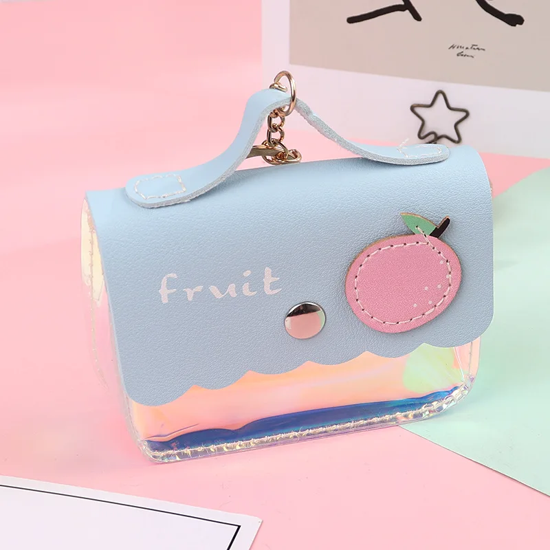 Женские кошельки лазерные прозрачные для мелочи Маленький милый держатель карт