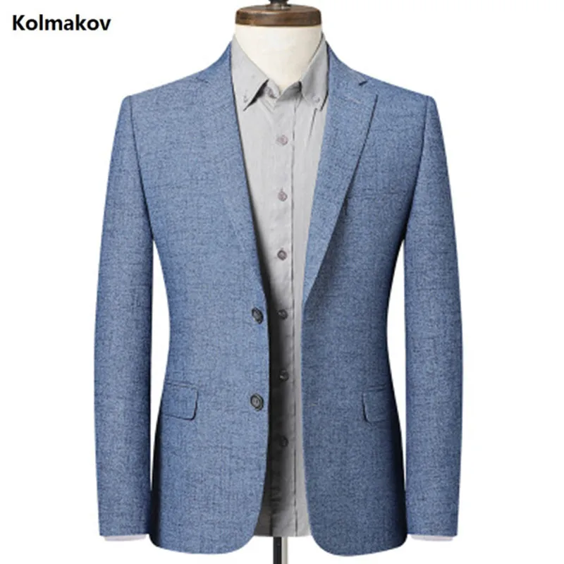 

Мужской Блейзер, деловой Повседневный приталенный однобортный пиджак, большие размеры 3Xl, 2020