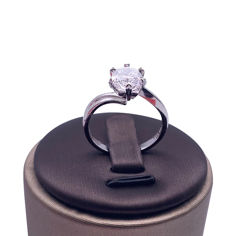 925 пробы серебряное кольцо из моиссанита круглая огранка 6 5 мм 8 9 кольца с