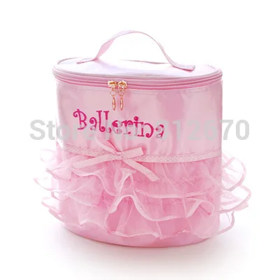 

Hot Sell Embroidered Pink and Lavender Girls Ballerina Lace Dance Bag Sweety Ballet