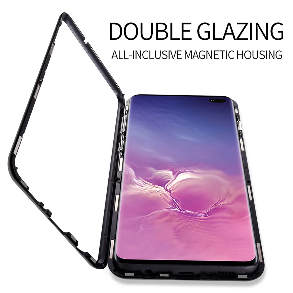 KISSCASE Магнитный адсорбционный металлический чехол для iphone 11 Pro Max XR XS samsung S10 S9 S8 Plus