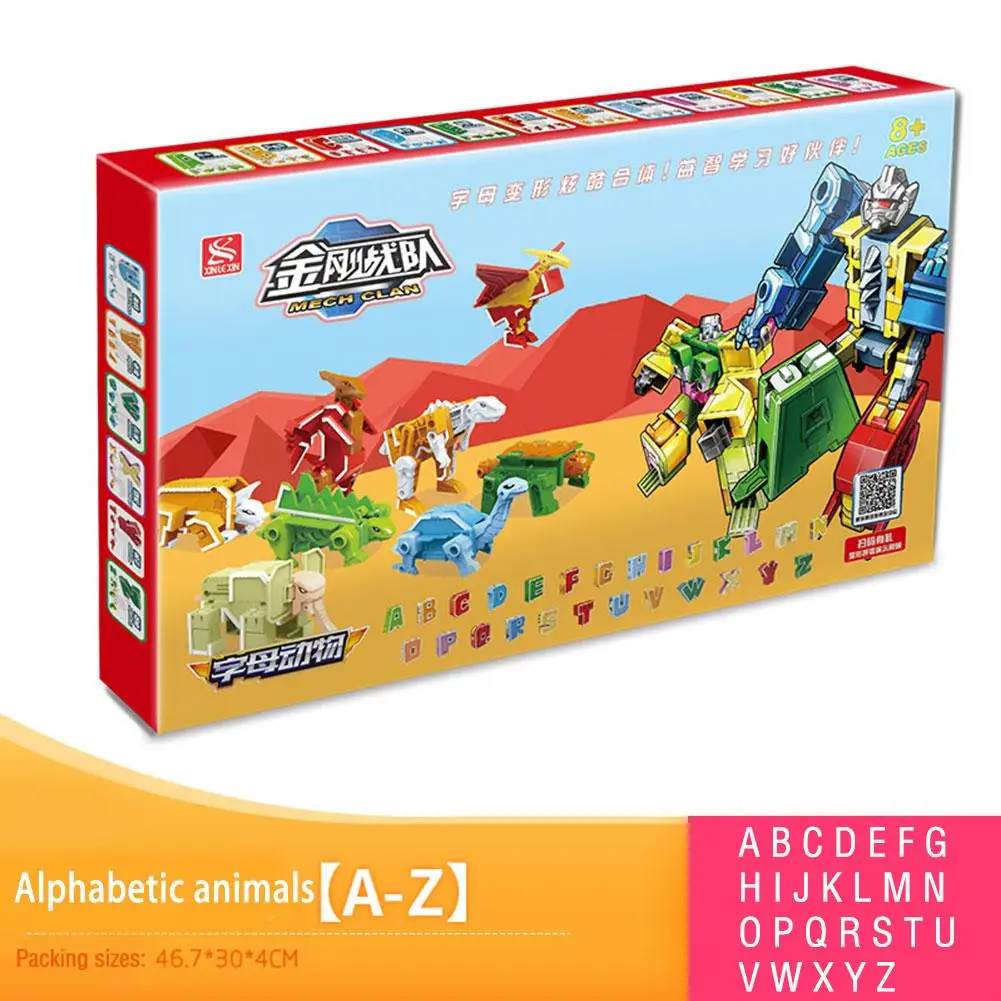 26 букв дневной алфавит животное динозавр воин деформация фигурки