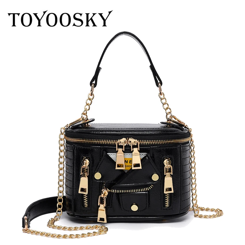 Роскошная дизайнерская мотоциклетная сумка TOYOOSKY для женщин сумки кошельки
