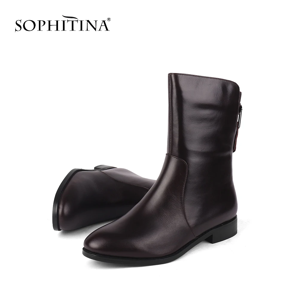 SOPHITINA/новые женские ботинки Высококачественная удобная обувь из натуральной
