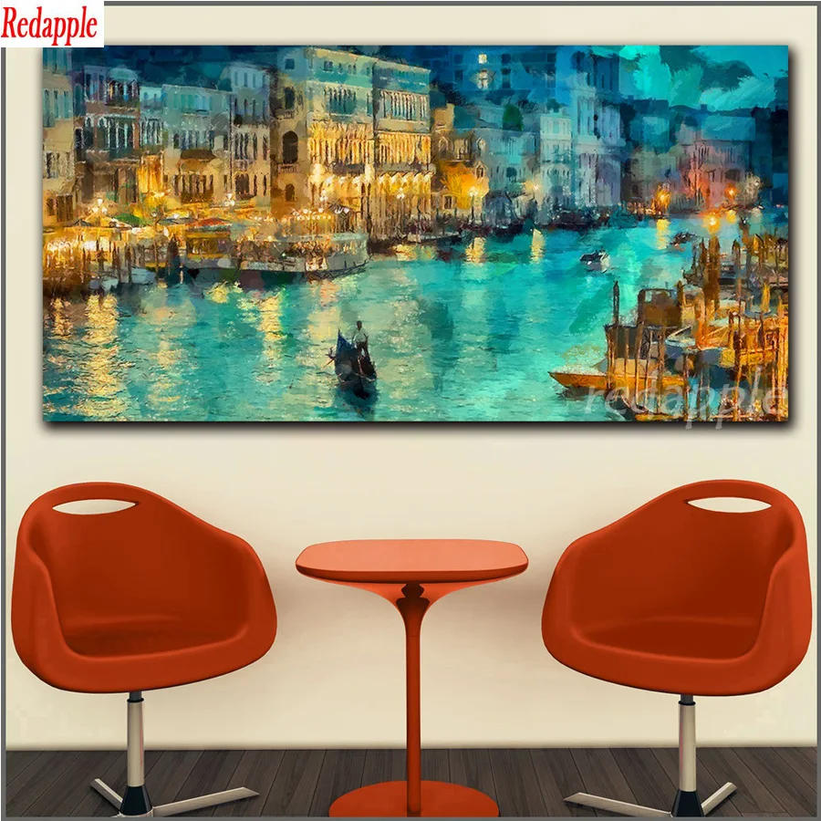 Алмазная живопись сделай сам абстрактная ночная картина венецианского города
