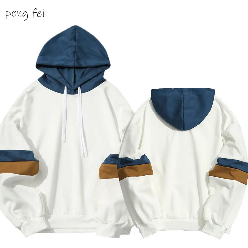 Мужские и женские толстовки из чистого хлопка роскошные с цветными блоками