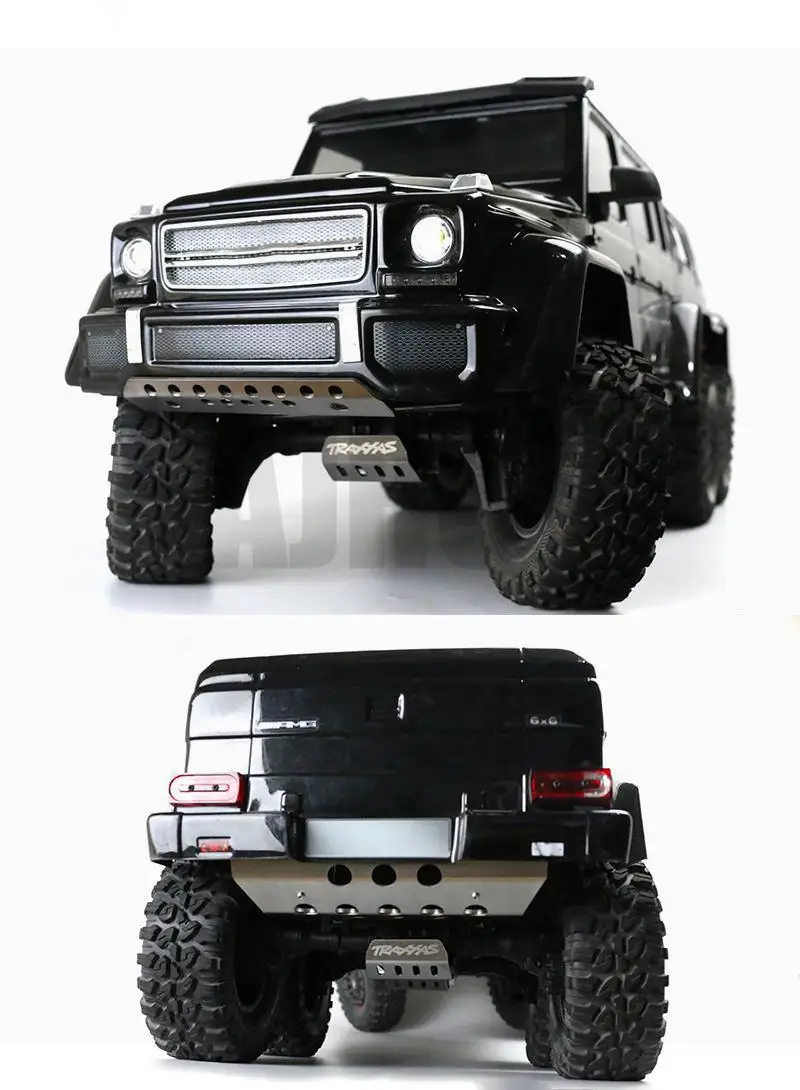 Trx-6 de metal para coche teledirigido, placa de deslizamiento de protecci&oacute;n de armadura de parachoques G63 para Traxxass TRX6 TRX-4 G500 88096-4 opci&oacute;n de actualizaci&oacute;n-3
