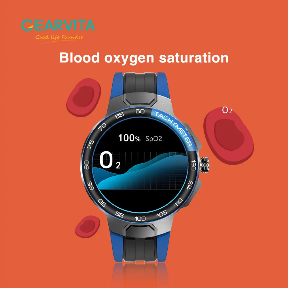 Смарт часы Gearvita E15 мужские спортивные водонепроницаемые IP68 с GPS пульсометром