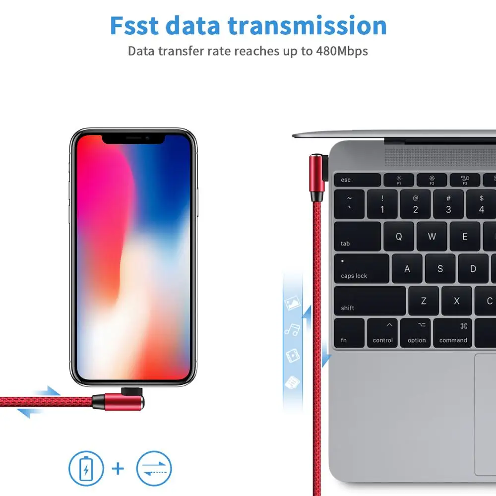 100pcs USB Charger Cable [Apple MFi Certified]1M(3.3ft) Nylon Braided Fast Charging for Apple iPhone XS Max XR X 8 7 | Мобильные
