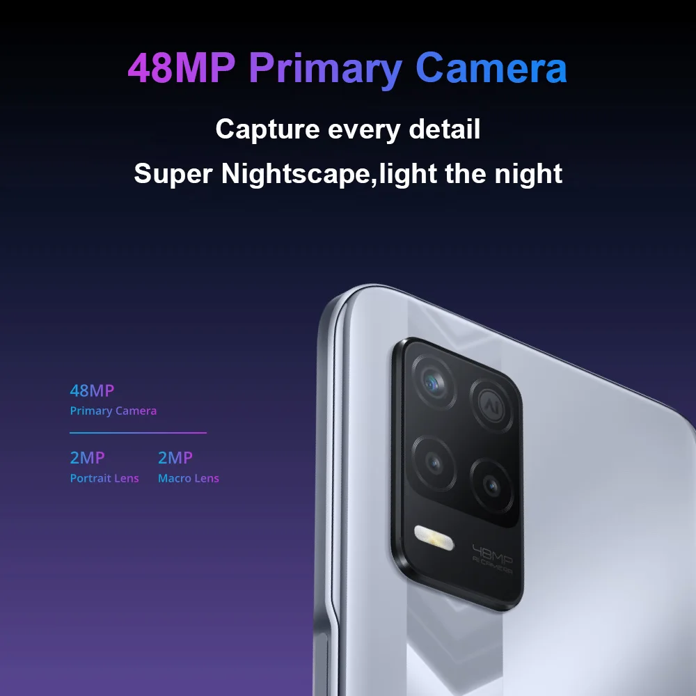 【750₽-150₽：Ucenka251】Realme Narzo 30 5G смартфон 4 Гб 128 Dimensity 700 6 5 '➐ Гц Дисплей 48MP тройной