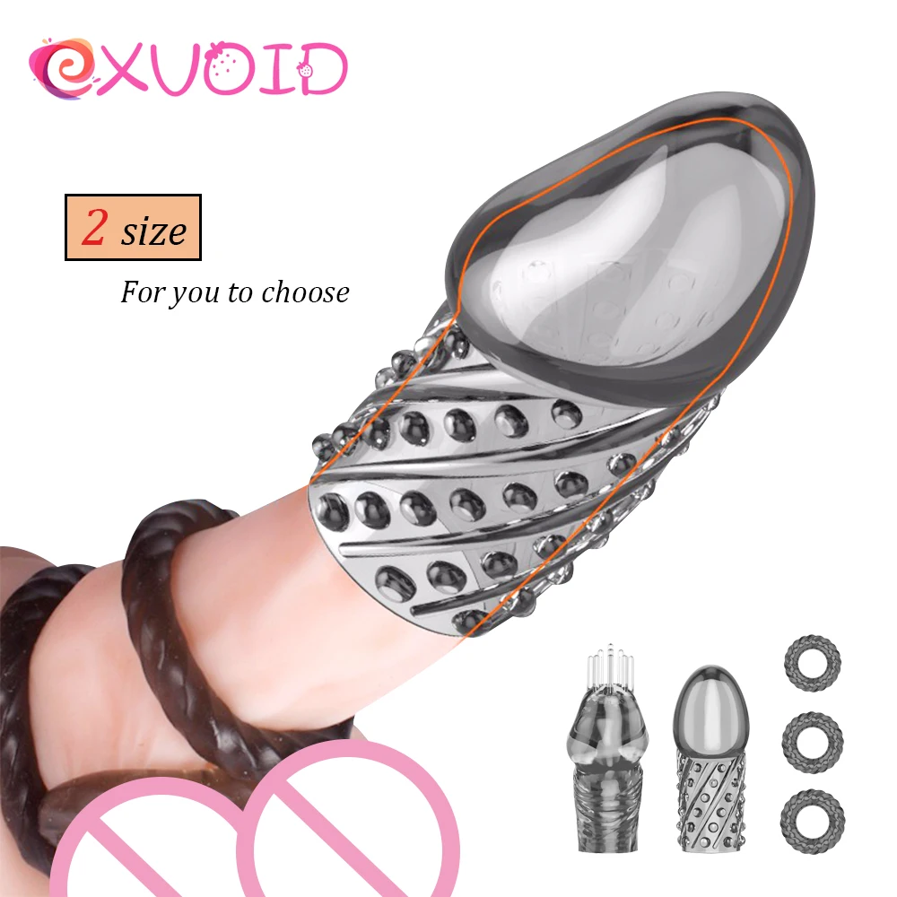 

EXVOID Penis Sleeve Adult Products Foreskin Ring Sex Toys for Men Gay Erection Glans Delay Ejaculation Trainer Sex Shop