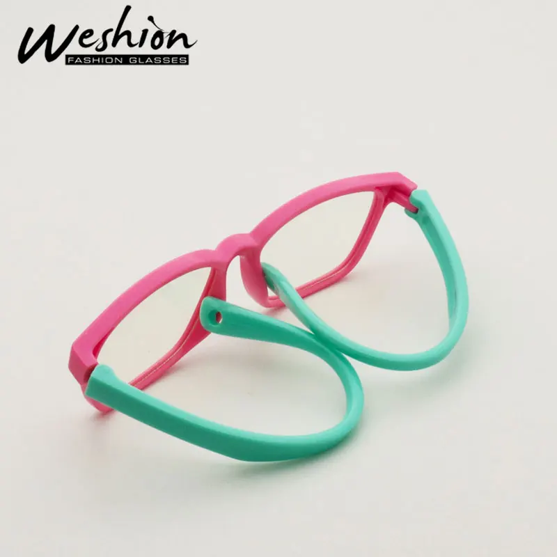 Квадратные очки с защитой от синего света Детские гибкие оптические оправы по