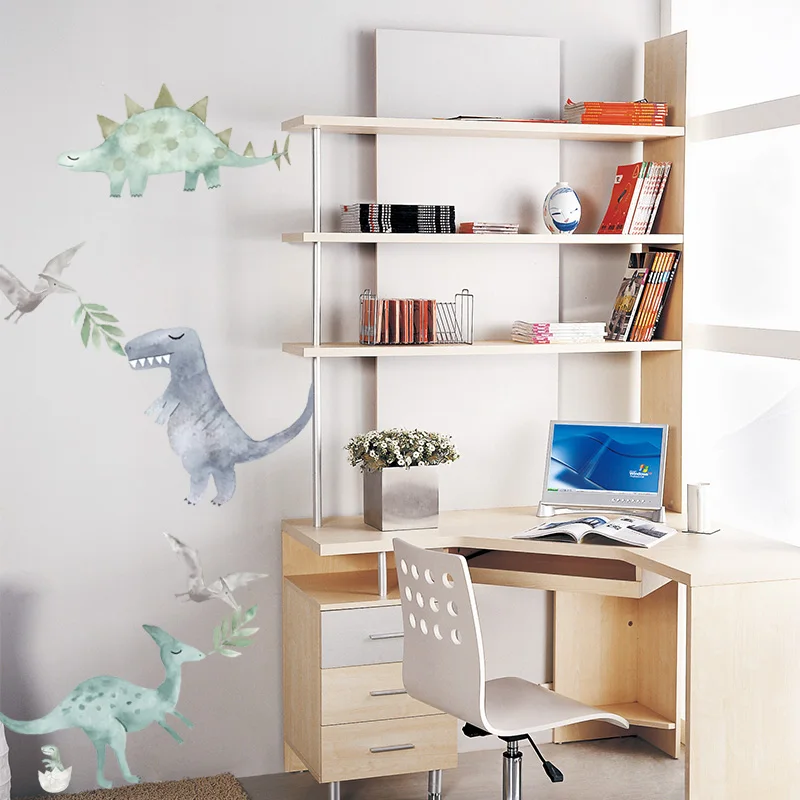 Мультяшные животные динозавры наклейка на стену для мальчиков декор детской