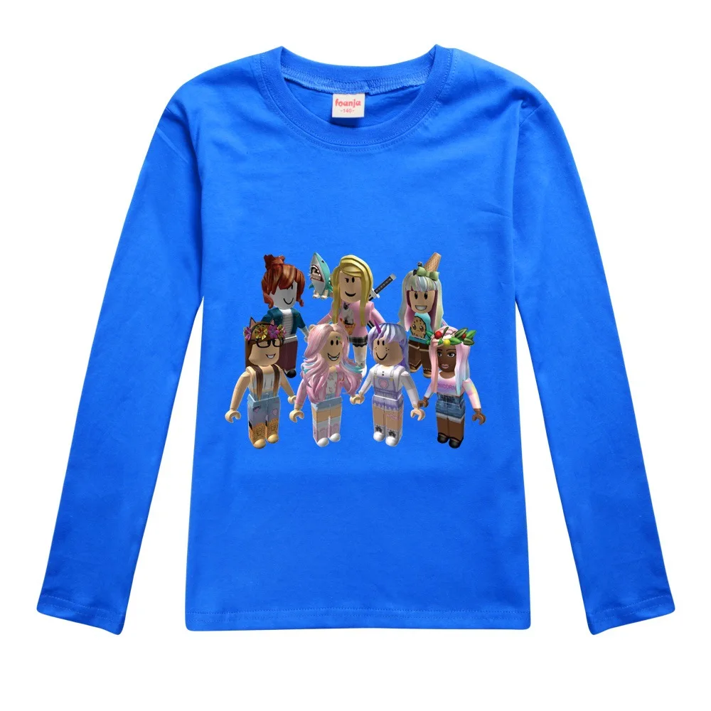 Новые толстовки ROBLOXing для мальчиков осенняя футболка с длинным рукавом верхняя