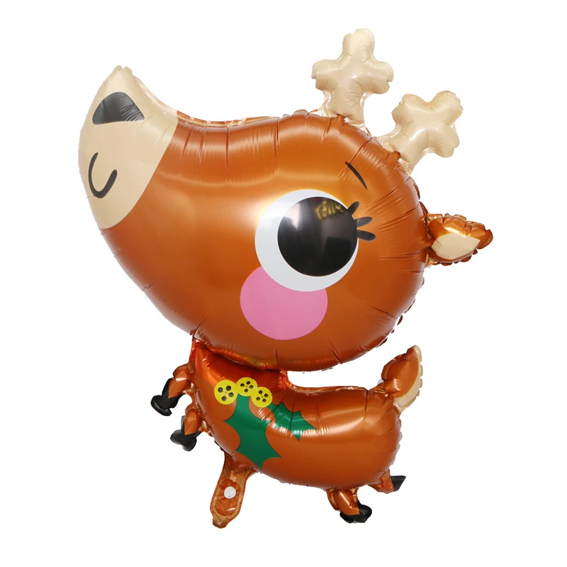 

2 шт. 60*80 см Счастливого Рождества в мультипликационном стиле с лосем/воздушные шары Сделай Сам латекс Фольга баллоны китайский Новое поступ...