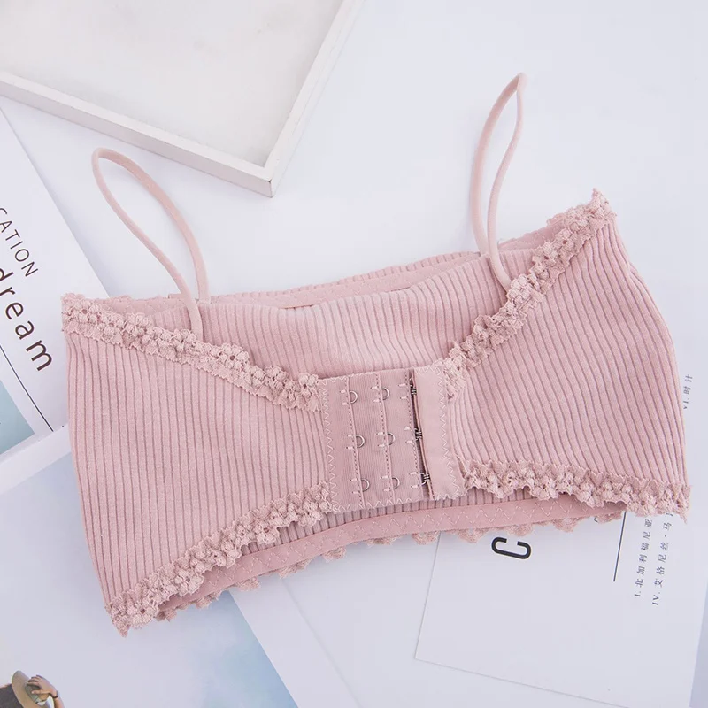 Женский короткий топ бюстгальтер без косточек на груди нижнее белье для девочек