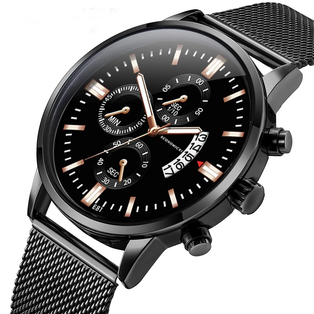 Horloge man 2020 ультра тонкие мужские часы кварцевые бизнес повседневные сетчатые
