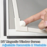 40 cm width adjustable magnetic window screen for window anti mosquito net mesh with full frame with easy diy installati