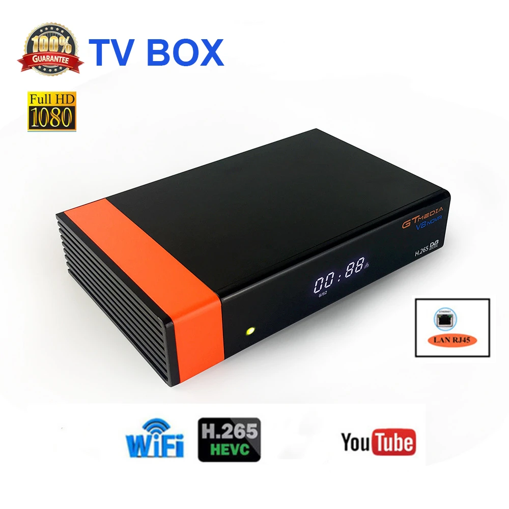 ТВ приставка Испания GTMedia DVB S2 V8 Nova спутниковый ресивер Поддержка H.265 YouTube Bisskey