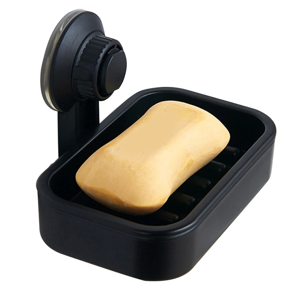 

Suction Cup Drain Rack ABS Holder Bathroom Supplies Wall Mount Space Saving Groove Detachable