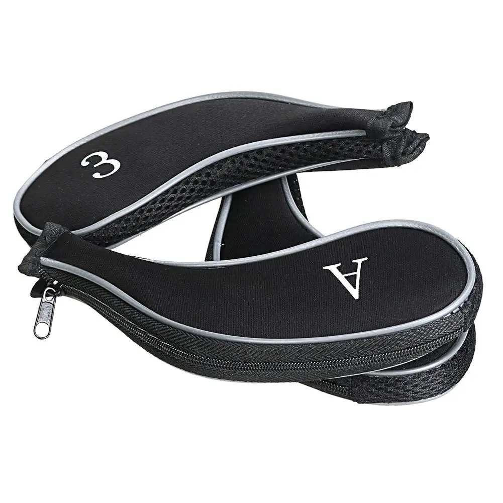 

10pcs/pack Golf Club Head Cover Headcover Protect Set Number Printed with Zipper Golf Club Accessories Sporting Supplies