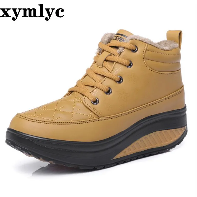 Женские ботинки Сезон Зима На шнуровке кроссовки thicksoled Досуг туристические