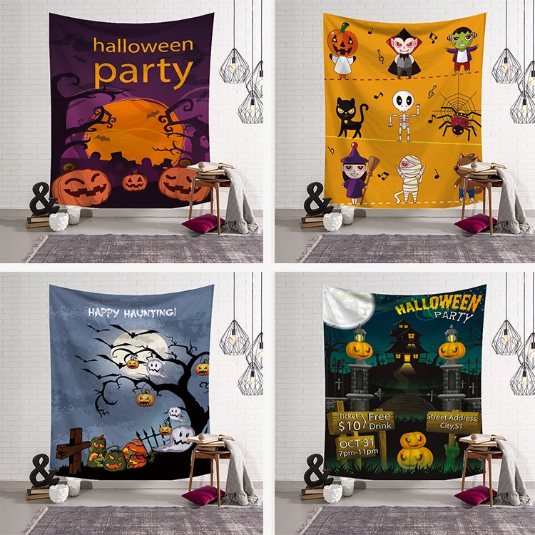 Настенный Гобелен на Хэллоуин настенный гобелен Большое пляжное полотенце ковер