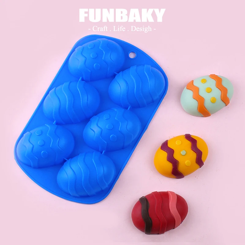 

FUNBAKY New Easter Eggs Mold Cake Molds for Baking Tools Chocolate Mould