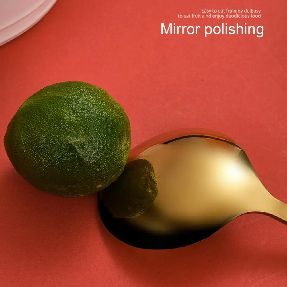 

Easy to Clean Multi-funciton Thick Round Soup Spoons Tableware Supply