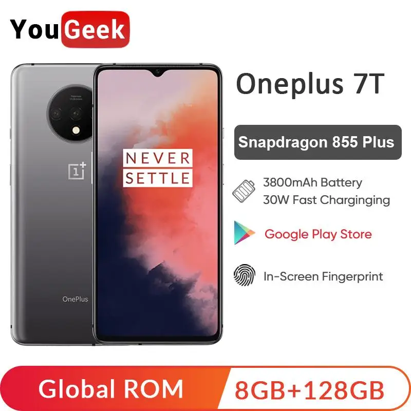 Мобильный телефон OnePlus 7 T глобальная прошивка 8 Гб 128 ГБ Восьмиядерный процессор