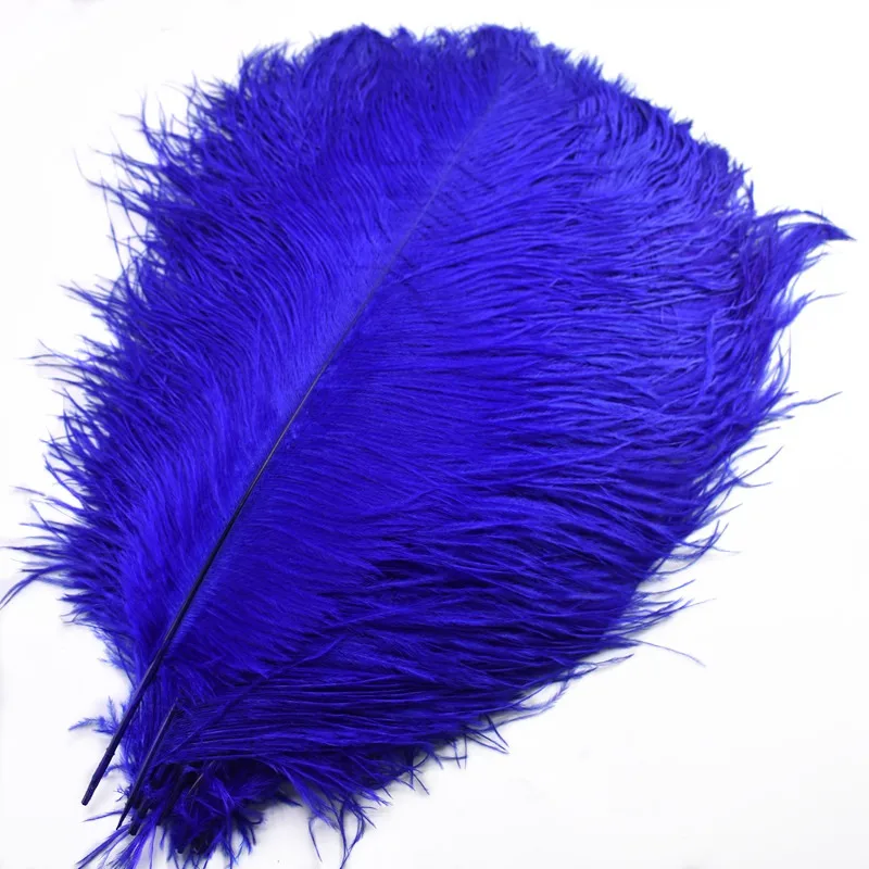 

100 шт./лот 15-70 см королевские синие Плюмы натуральные страусиные перья свадебные ручной работы DIY окрашенные большие Шлейфы Домашняя вечеринка ваза Decoratiove