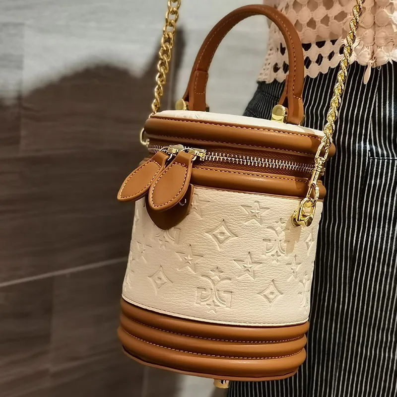 

Top Quality 2021 New Fashion Ladies All-match Cylinder Large-capacity One-shoulder Diagonal Handbag Famous Luxury Designer Cc Gg