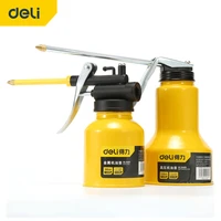 deli high pressure grease gun 250ml clear oil can extended sprinkler paint spray gun oil pump can lubrication car repair tool