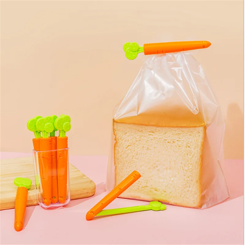 

Wonderlife 5pc Creative Snack Bag Sealing Clip Plastic Carrot Sealing Clip for Kitchen Accessories Gadget Food Sealing Clip