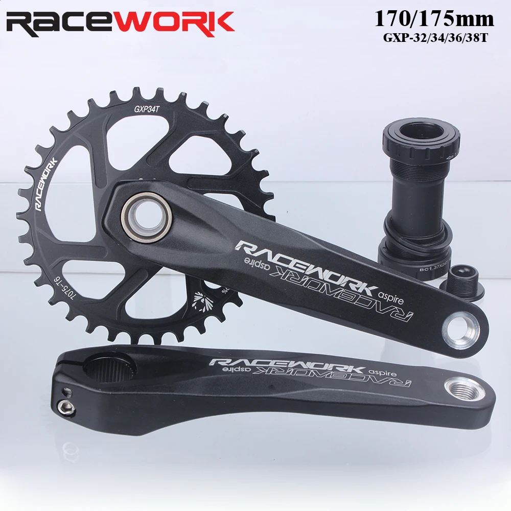 Шатун RACEWORK GXP 170/175 мм звезда для горного велосипеда 32/34/36/38T комплект узких широких