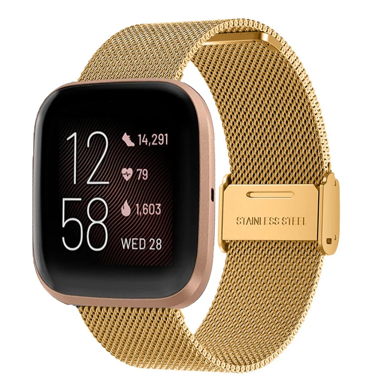 Браслет из нержавеющей стали для Fitbit Versa 2 Lite сменный ремешок наручных часов 2/1