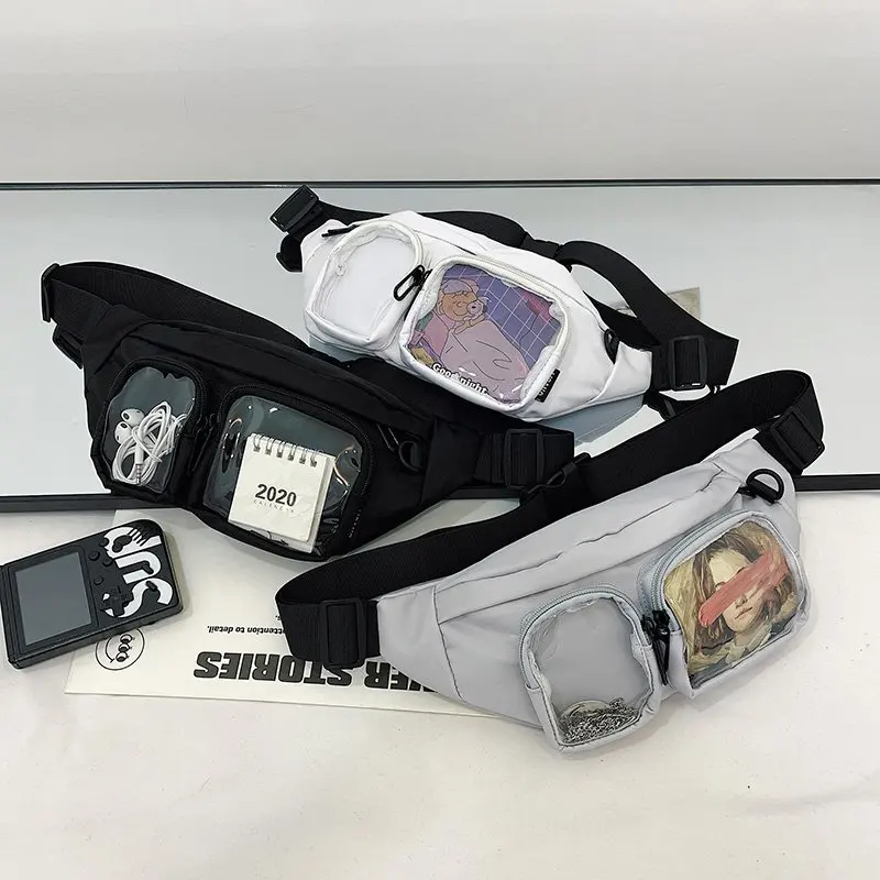Поясная Сумка унисекс для мужчин нейлоновая Водонепроницаемая прозрачная