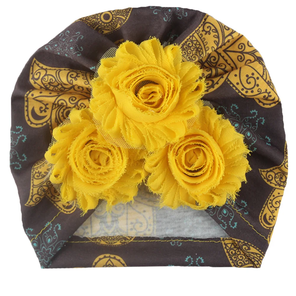 2020 детская шапочка для девочек с цветочным принтом весна-лето шапка маленьких