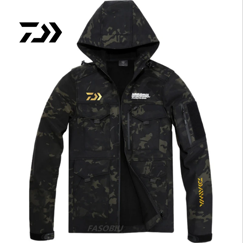 

Daiwa 2020 New Winter Python Camouflage Fishing Coat Windproof Fishing Clothing Hooded Outdoor Keep Warm Fishing Jacket Man
