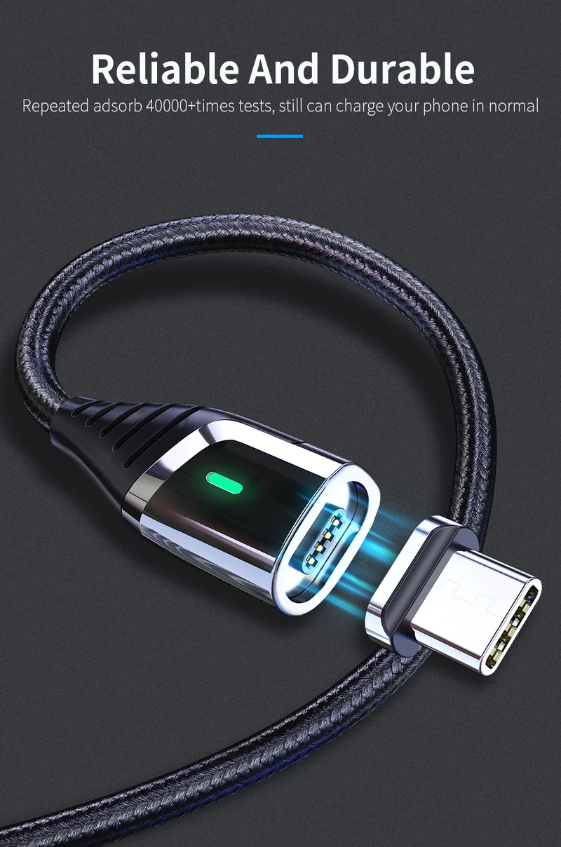 Essager Магнитный Зарядное устройство Micro USB кабель провод для быстрого заряда шнур USB микромагнит мобильного телефона Кабели для Iphone для samsung