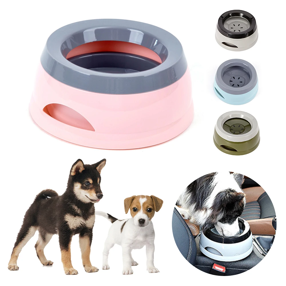 

Pet Dog Bowls Floating Not Wetting Mouth Cat Bowl No Spill Drinking Water Feeder Plastic Portable Dog Bowl Support Dropshipping