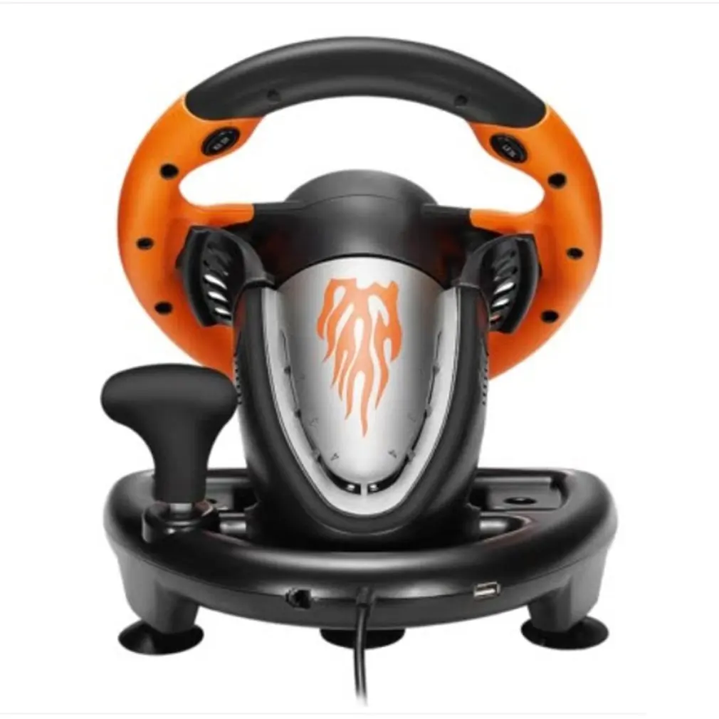 Гоночный Игровой руль USB Вибрация Двойной Мотор Складной Педальный игровой