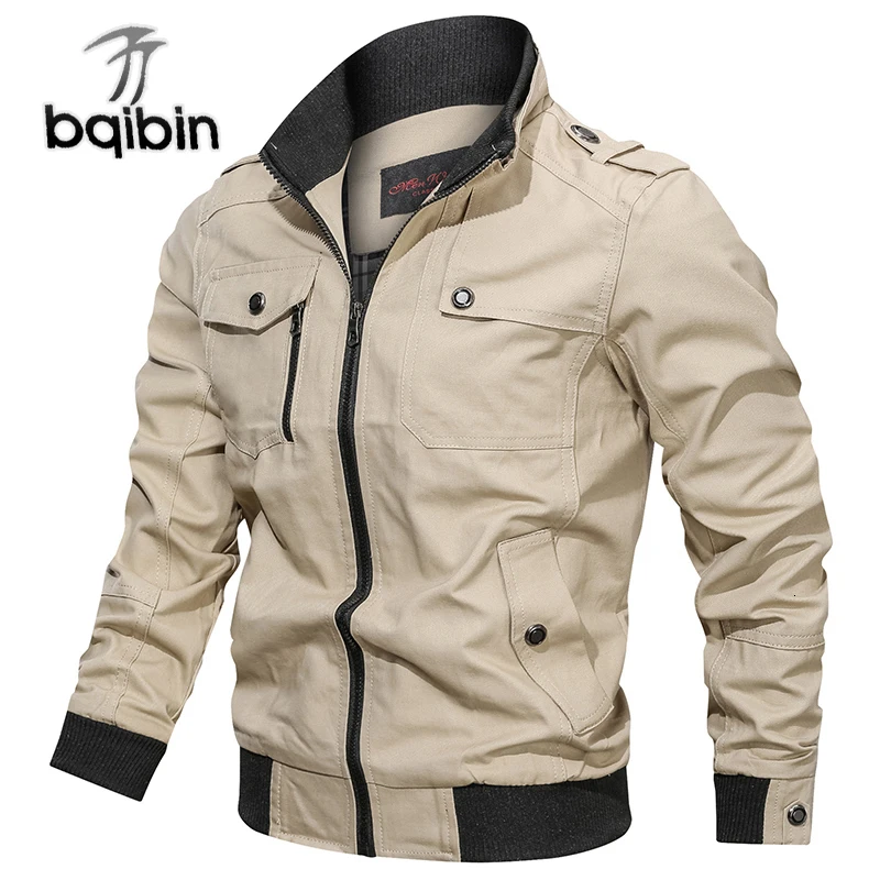 

Military Jacket Men Casual Cotton Multi-pocket Bomber Jackets Male Spring Autumn Slim Fit Coat Men Windbreaker Jaqueta Masculina