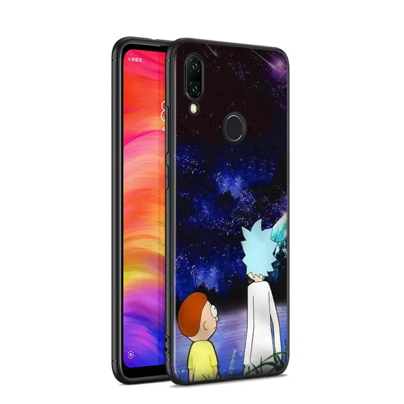 Черный силиконовый чехол Рик и Морти модный для Xiaomi Redmi Note 8 7 6 5 4X4 K20 Pro 7A 6A 6 S2 5A Plus чехол для телефона