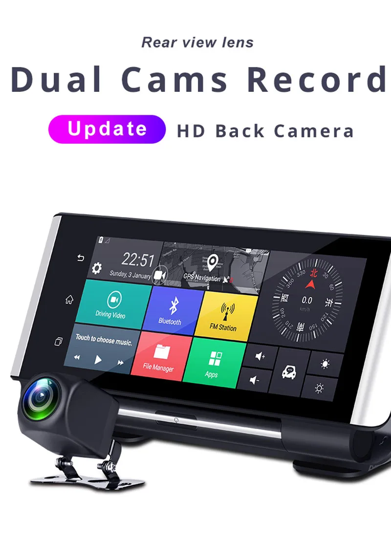 Maiyue star 7 дюймов 4G Автомобильный видеорегистратор DVRFHD 1080P Android Dash камера gps навигация ADAS Автомобильный видеорегистратор двойной объектив с камерой заднего вида