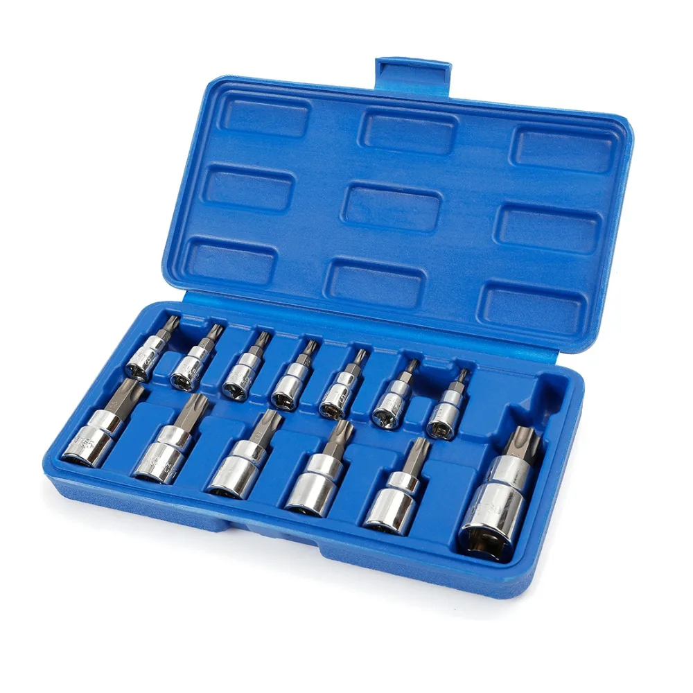 13PC Torx Bits Socket Set 1/4" 3/8" 1/2" Dr. Bit Sets Home Tool Kits | Инструменты