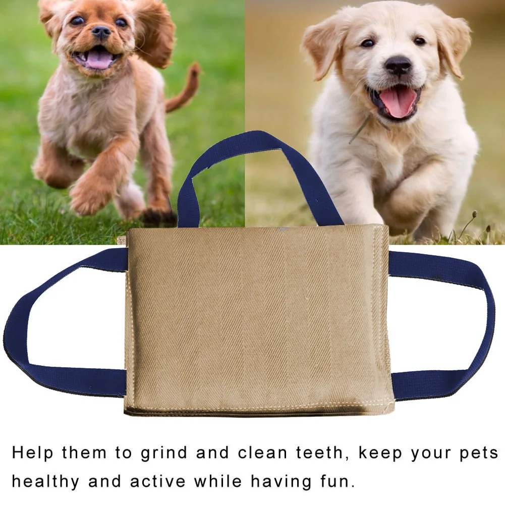 

Durable Pet Puppy Bite Training Pillow Dog Biting Pillow Toys with 2 Rope Handles Pet Chewing Toy Dog Training Pillow
