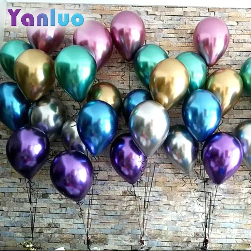 10 шт. глянцевые металлические жемчужные латексные воздушные шары плотные