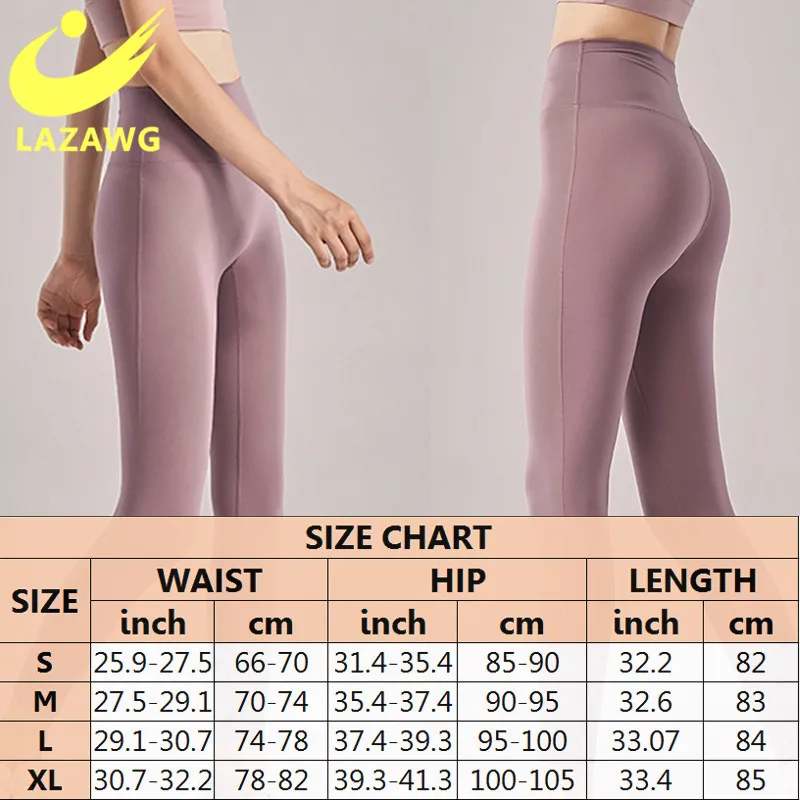 

LAZAWG Hot Sale Womens Yoga Pants Fitness Female High Waist Sports Running Sexy Tight Sport Push Up Breathable Workout Leggings